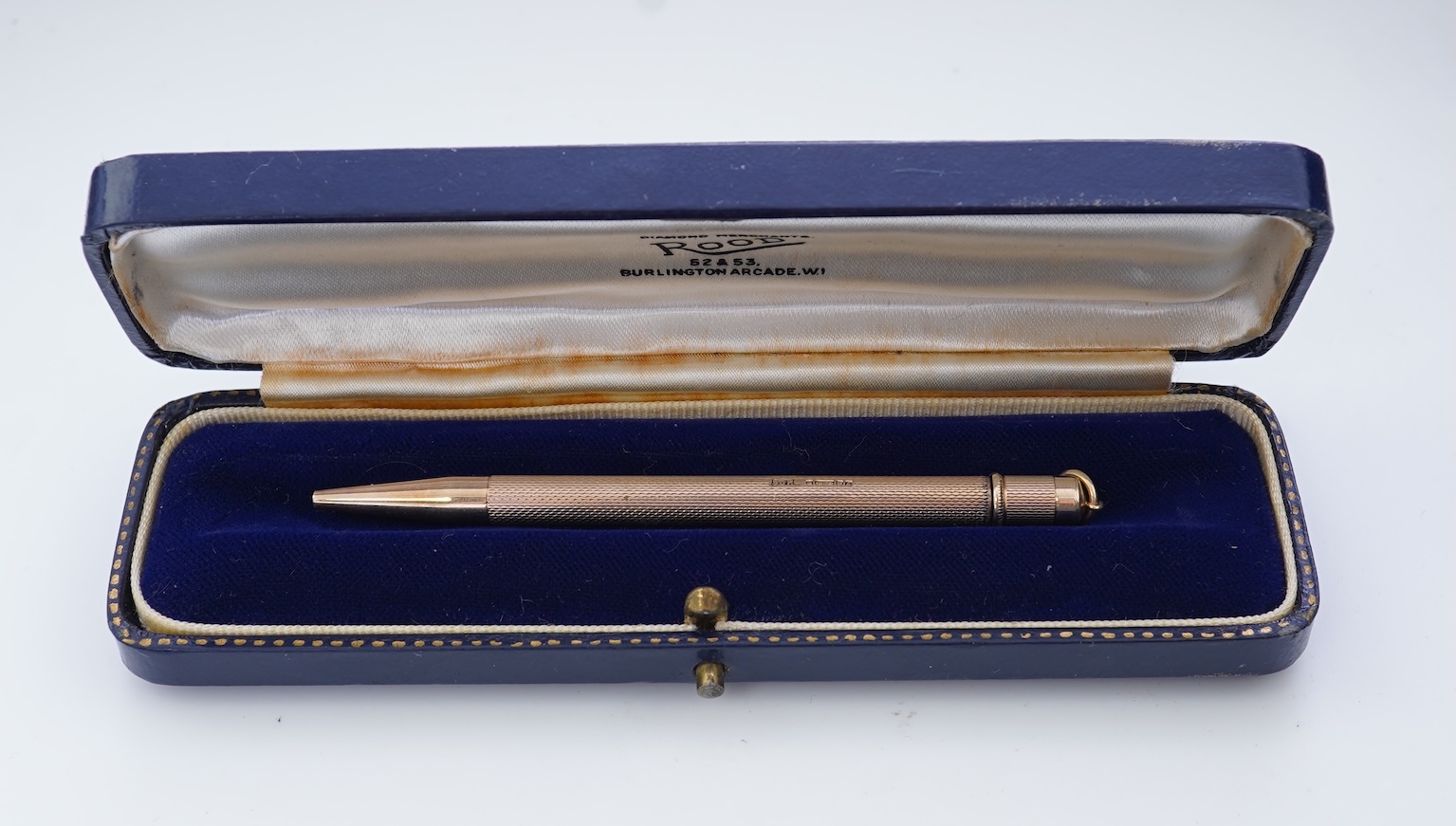 SJ Rood, a 9ct gold-cased propelling pencil, circa 1960